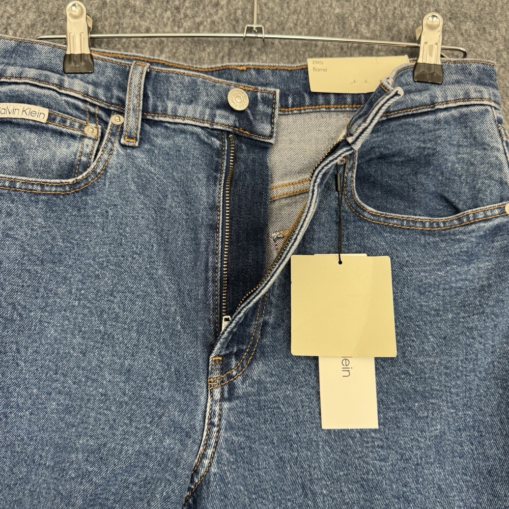 Calvin Klein Barrel Jeans Women's 29 Runaway Blue High Rise NWT - Picture 9 of 16